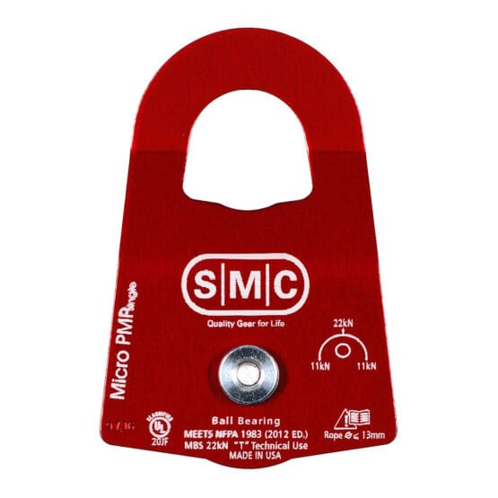 SMC 30mm Prusik Minding Pulley - Red/Grey - Image 2