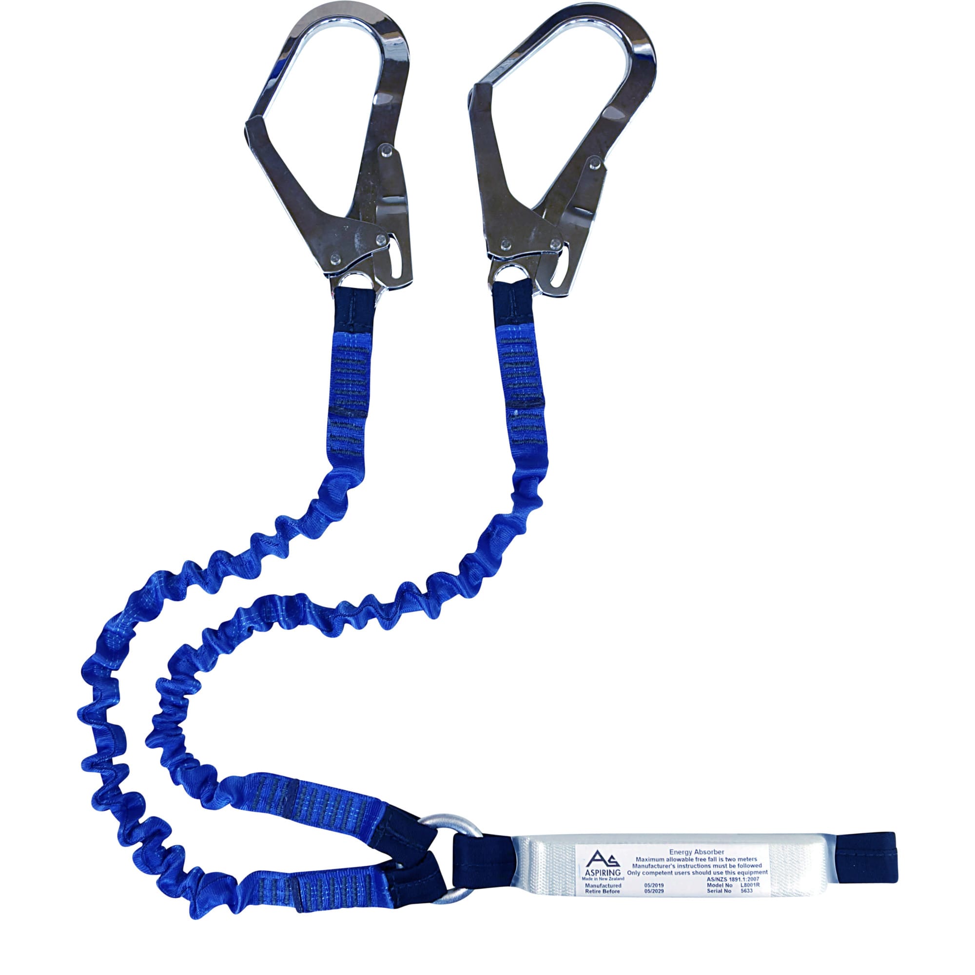 Aspiring Double Elastic Lanyard – Steel