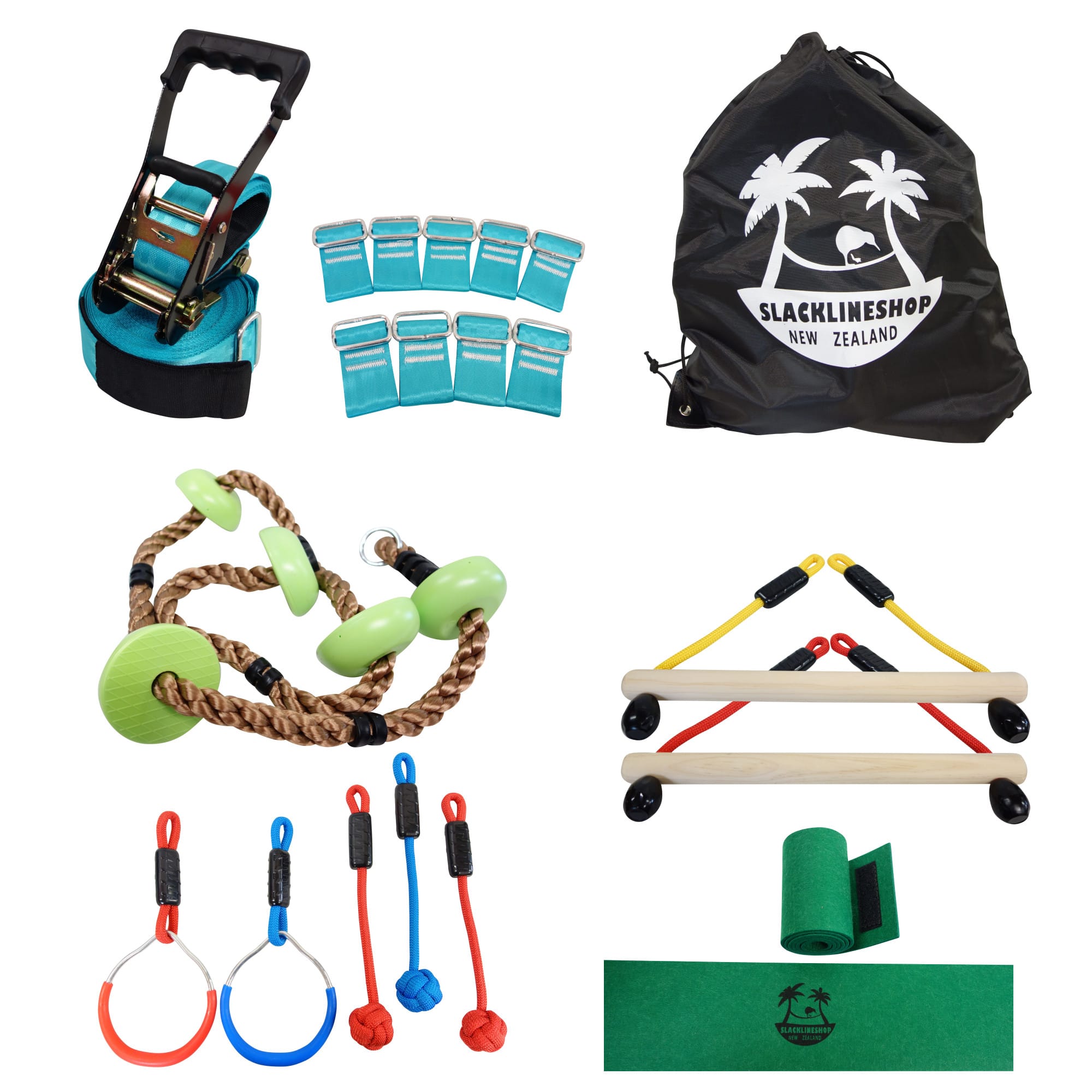 Ninja Line Slackline Kit – 15m – Includes Tree Protection