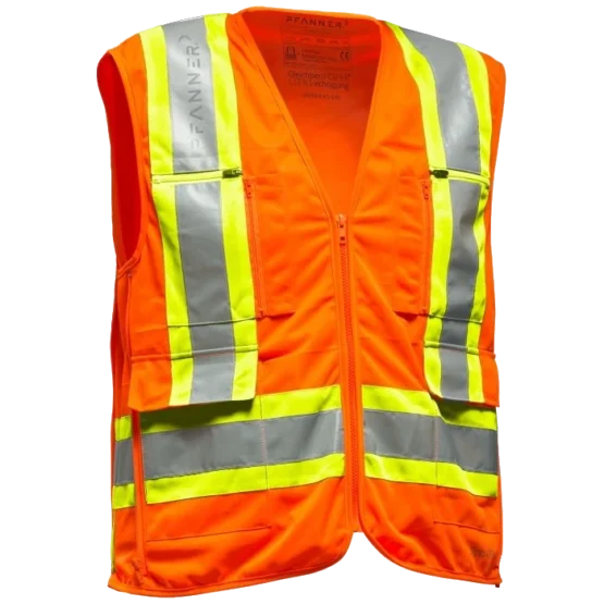 Pfanner Zipp4Fit HiVis Vest - Orange/Yellow