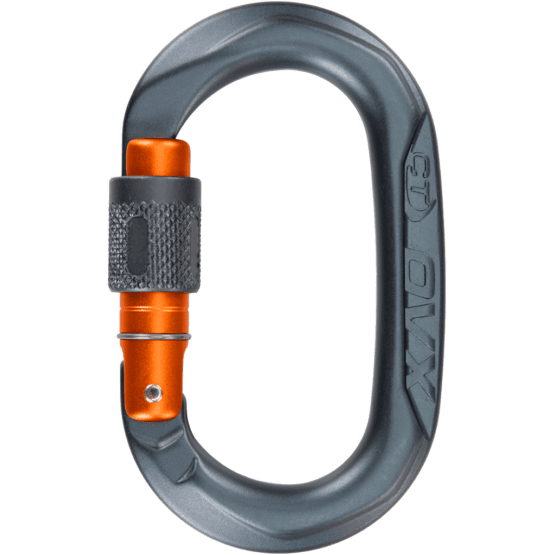 CT OVX Small Oval Screw Gate Carabiner - Grey/Orange
