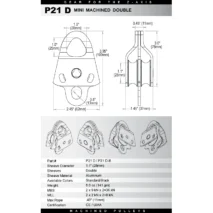 Alternative view of Rock Exotica Machined 1.1 (28mm) Double Prusik Pulley
