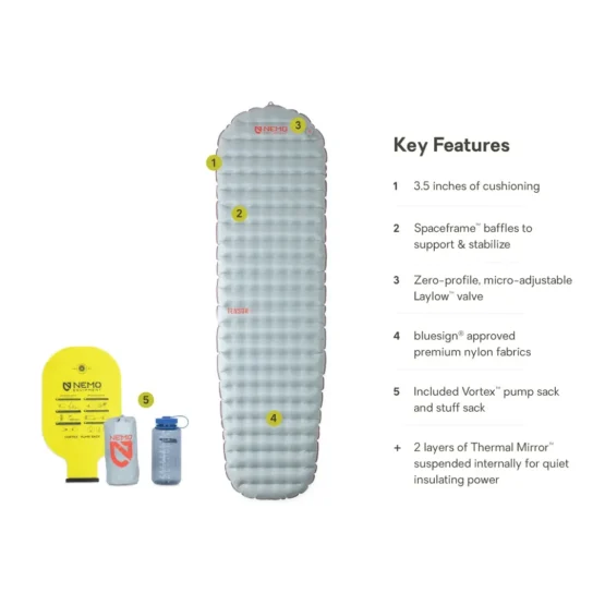 Nemo Tensor All-Season Ultralight Insulated Sleeping Pad - Mummy - Regular - Image 8