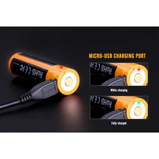 Fenix USB Rechargable 18650 Battery - 2600 mAh - Image 3
