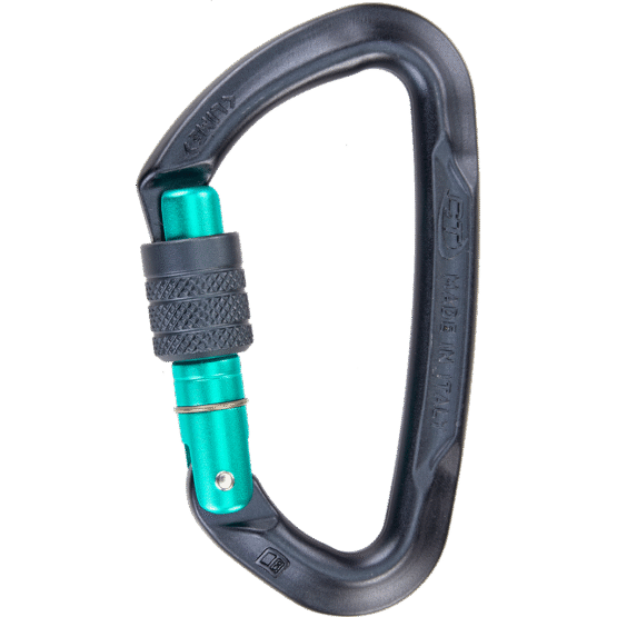 CT Lime Screw Gate Carabiner - Grey/Green