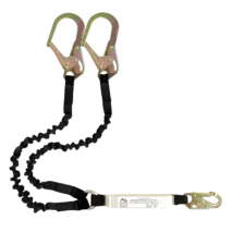 Aspiring Double Elastic Lanyard - ANSI Scaffold Hooks / ANSI Snap Hook